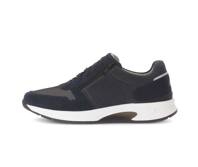 Gabor Rollingsoft Sneaker Low Blau - Materialmix Leder/Textil  Gabor Rollingsoft Sneaker Low Blau - Materialmix Leder/Textil
