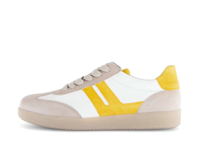 Gabor Sneaker Low Beige - Materialmix Leder  Gabor Sneaker Low Beige - Materialmix Leder