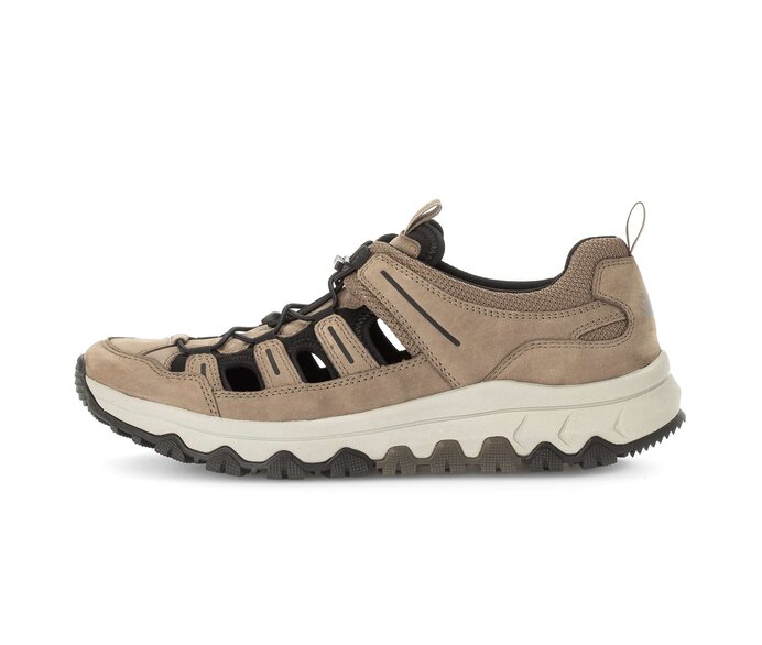 Gabor Rollingsoft Sneaker Low Beige - Materialmix Leder/Textil  Gabor Rollingsoft Sneaker Low Beige - Materialmix Leder/Textil
